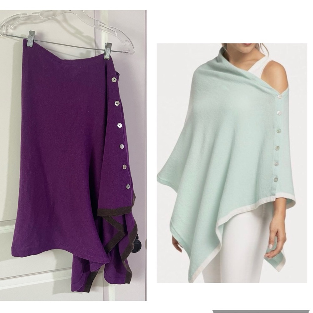 Spartina 449 Purple Sea Spray Poncho- One Size